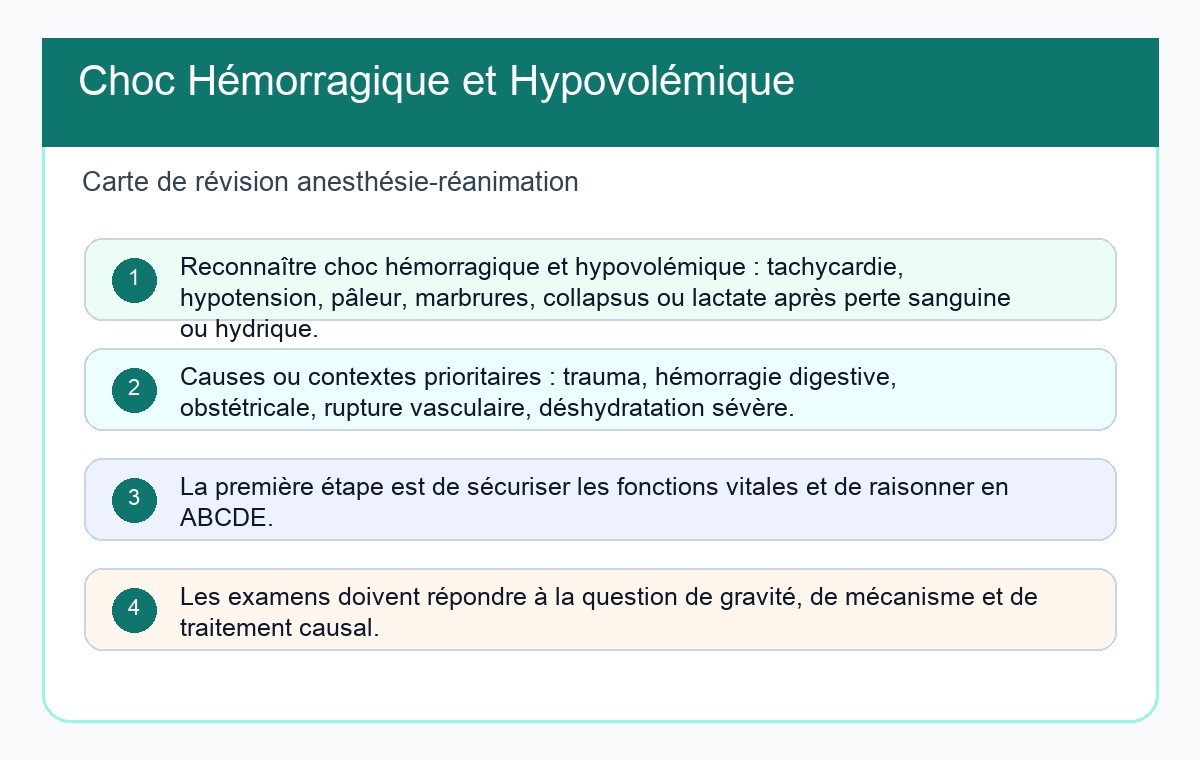 Choc Hémorragique et Hypovolémique