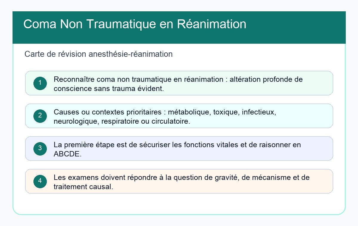 Coma Non Traumatique en Réanimation