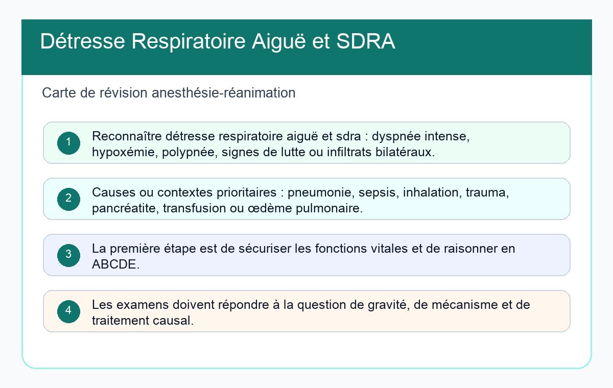 Détresse Respiratoire Aiguë et SDRA