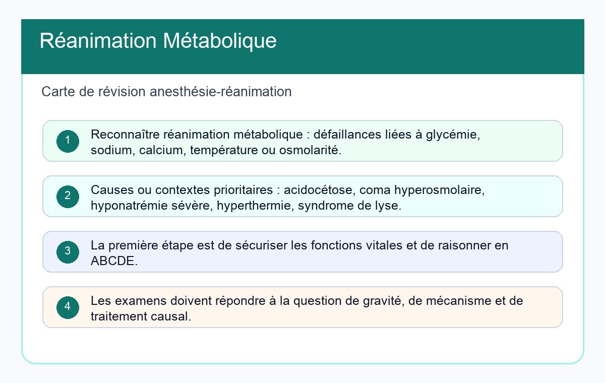 Réanimation Métabolique