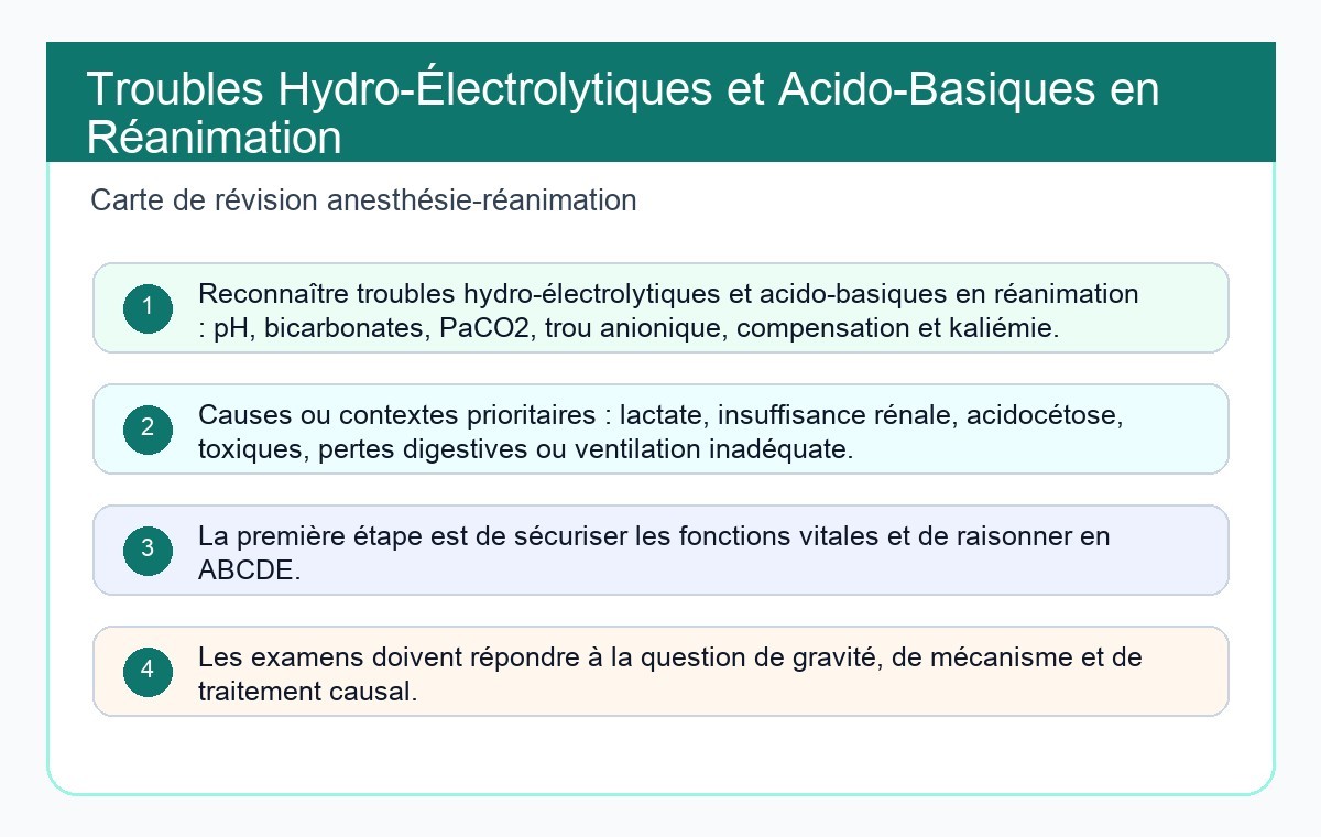 Troubles Hydro-Électrolytiques et Acido-Basiques en Réanimation