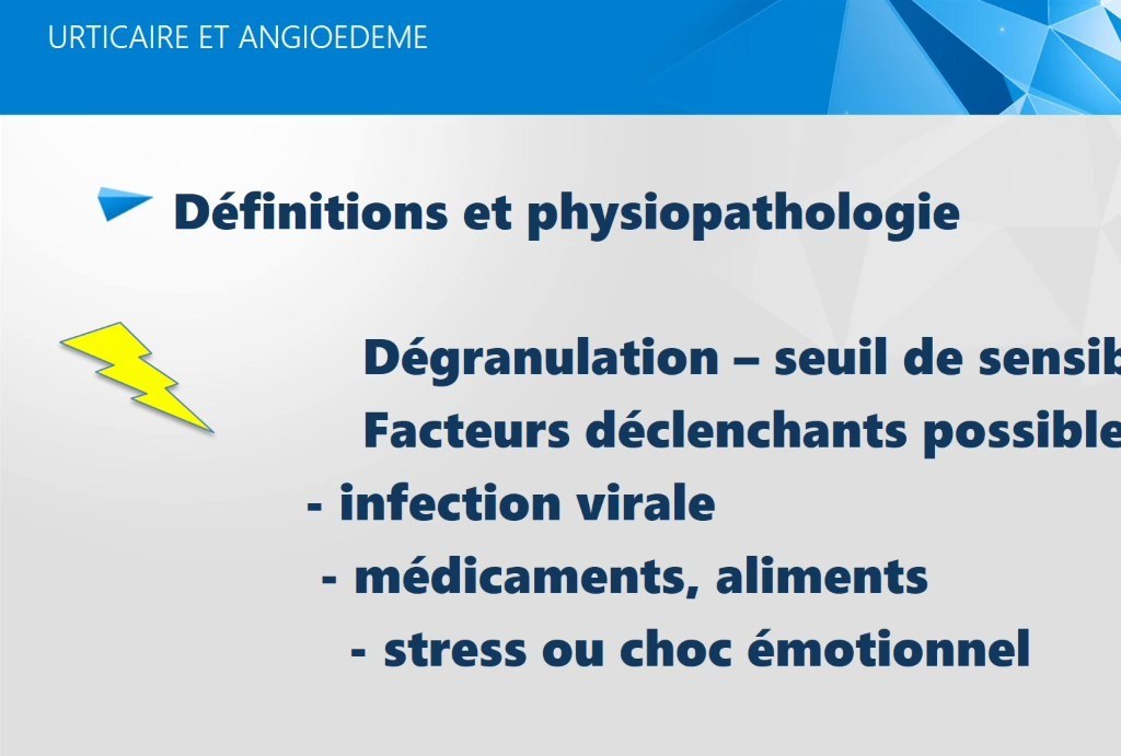 Urticaire, Dermatite de Contact et Hypersensibilité Cutanéo-Muqueuse