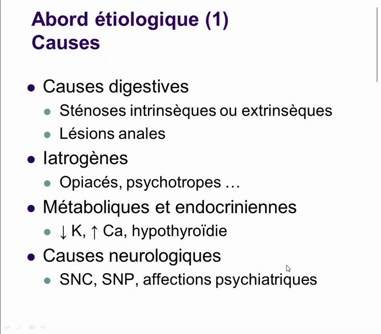 Constipation chez l'Enfant et l'Adulte
