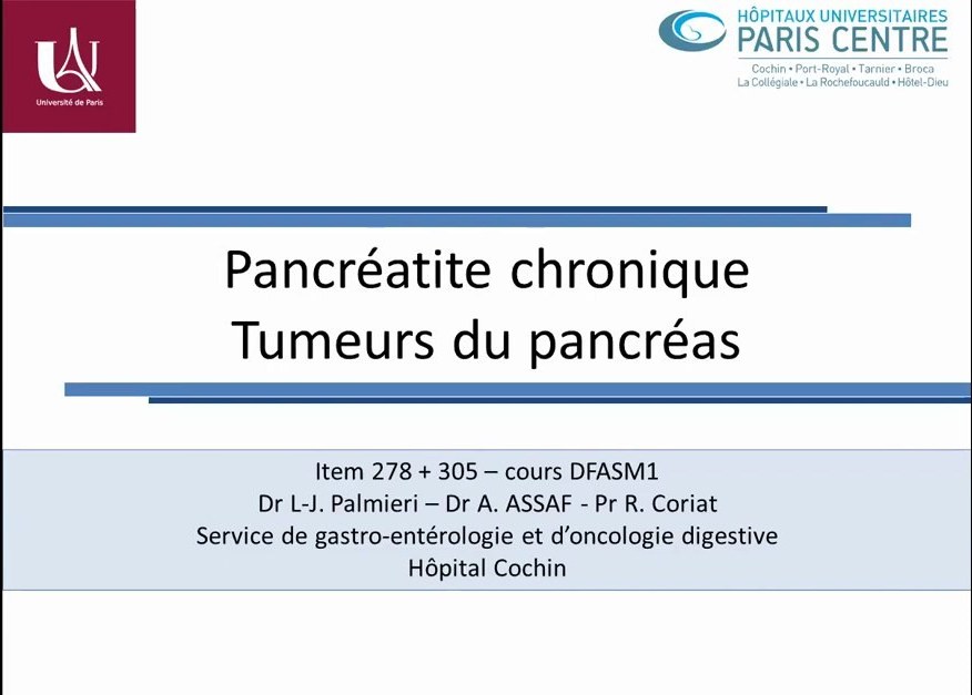 Pancréatite Chronique