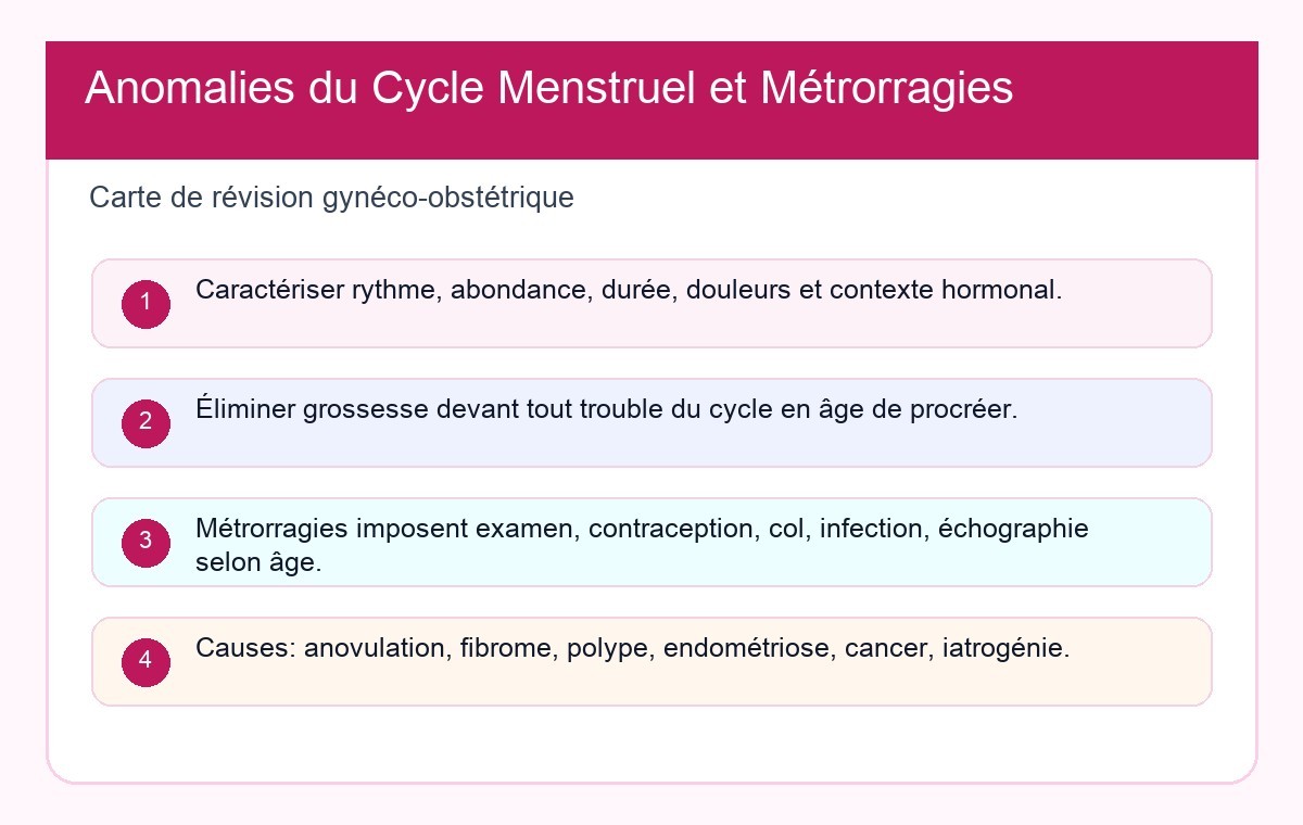 Anomalies du Cycle Menstruel et Métrorragies