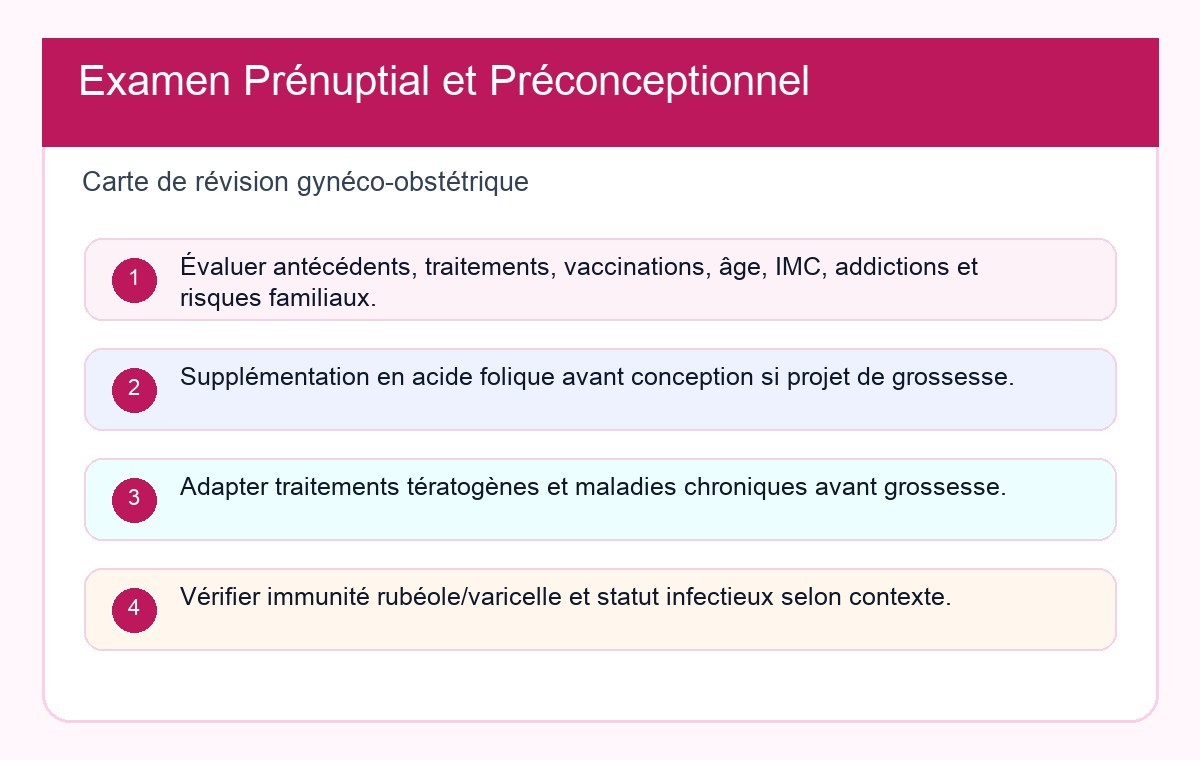 Examen Prénuptial et Préconceptionnel