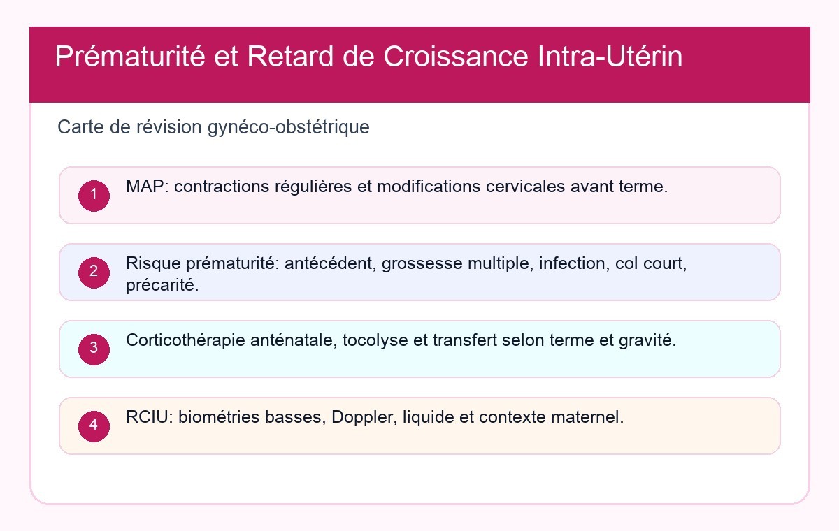 Prématurité et Retard de Croissance Intra-Utérin