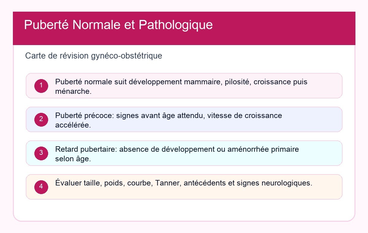 Puberté Normale et Pathologique