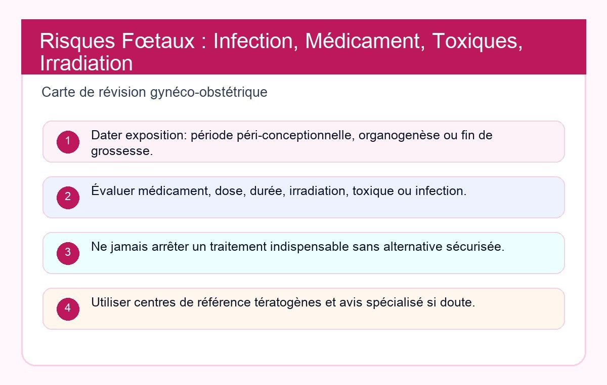 Risques Fœtaux : Infection, Médicament, Toxiques, Irradiation