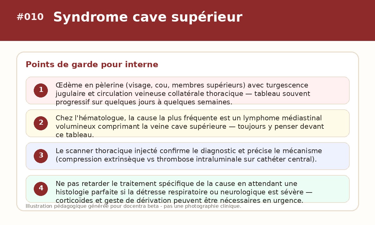Illustration pédagogique - Syndrome cave supérieur