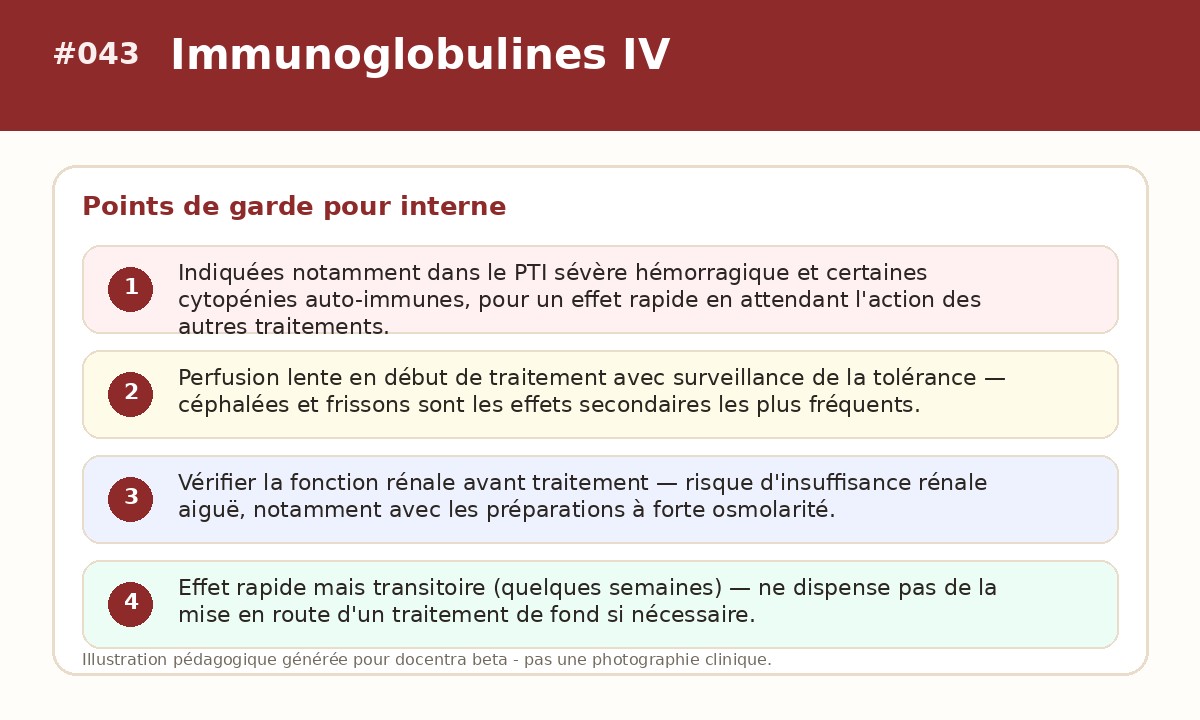 Illustration pédagogique - Immunoglobulines IV