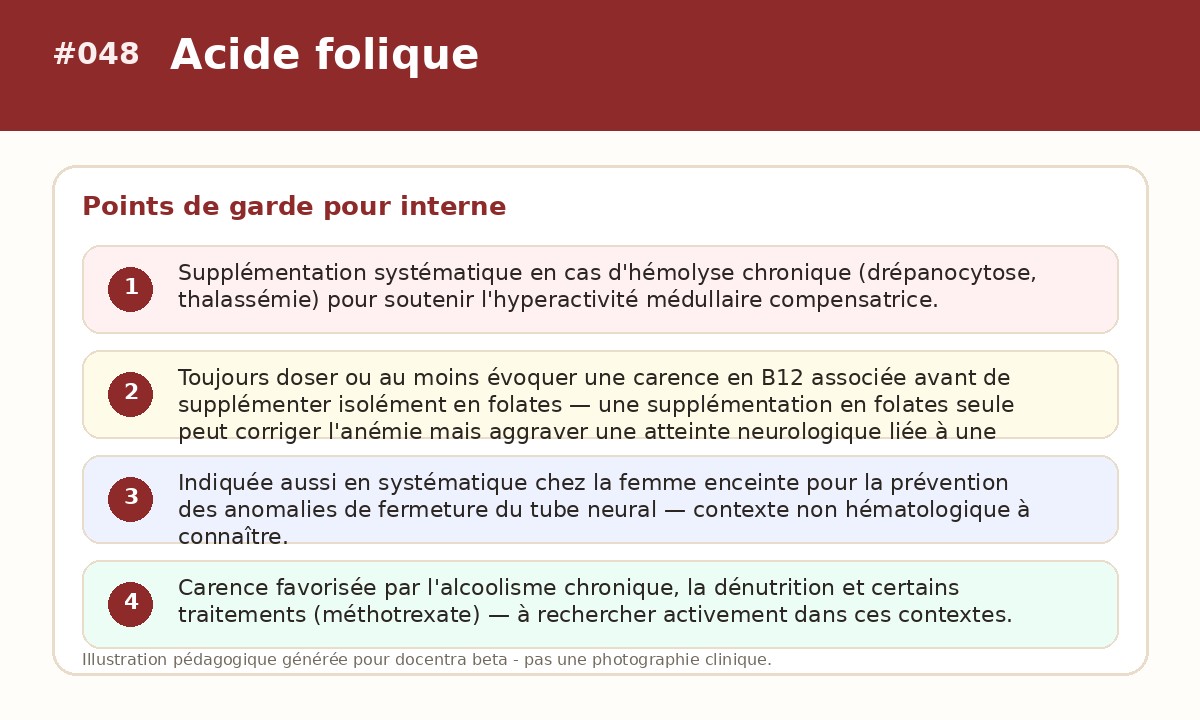 Illustration pédagogique - Acide folique