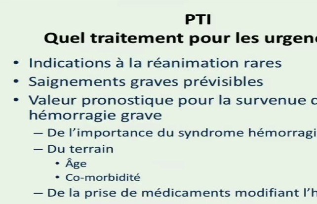 Orientation devant une Thrombopénie