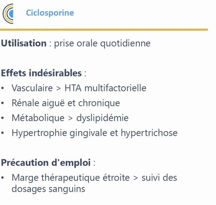 Immunosuppresseurs et Biothérapies
