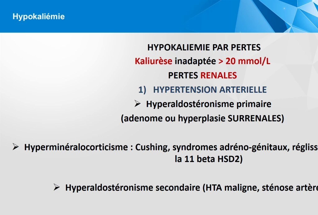 Anomalies du Bilan du Potassium