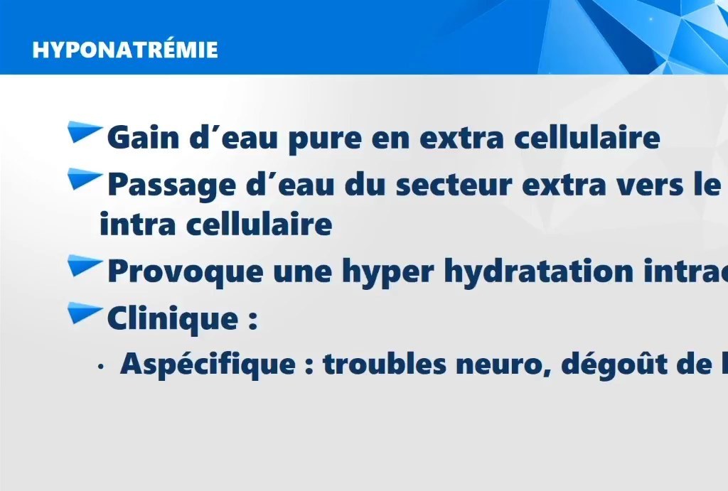 Anomalies du Bilan de l'Eau et du Sodium