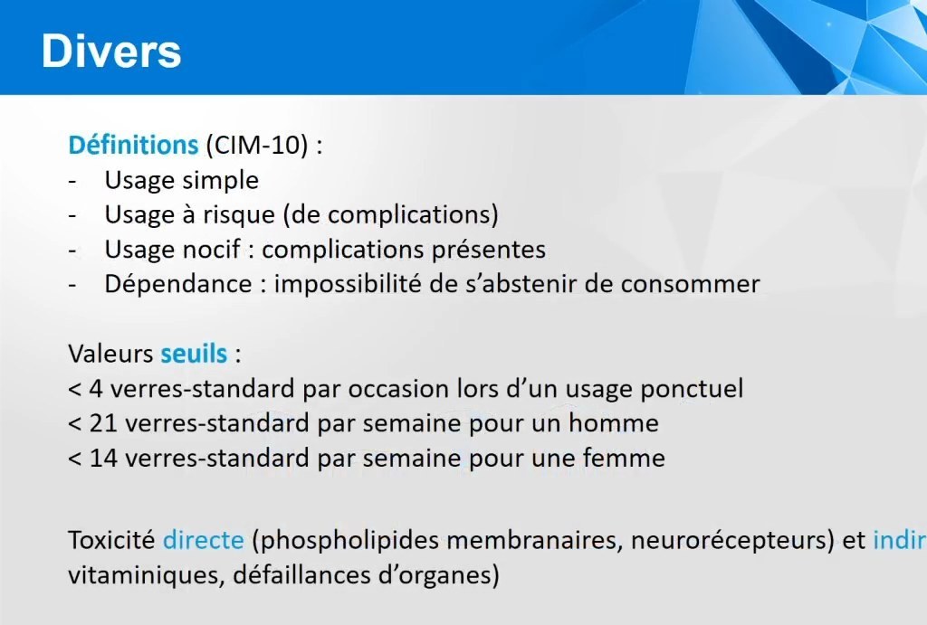 Complications Neurologiques de l'Alcool
