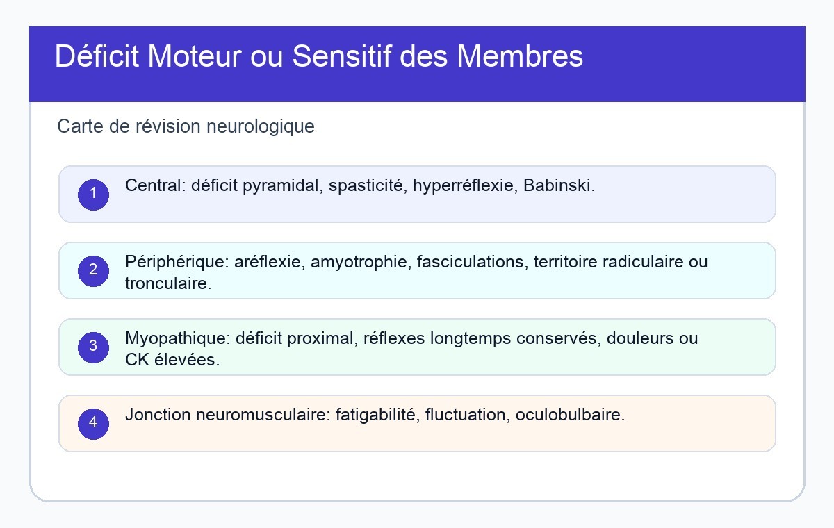 Déficit Moteur ou Sensitif des Membres