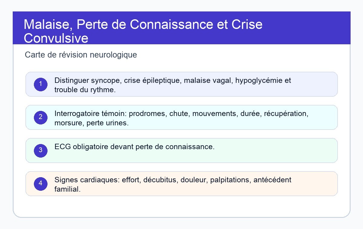 Malaise, Perte de Connaissance et Crise Convulsive