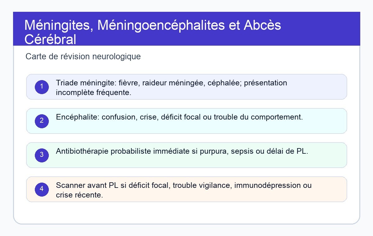 Méningites, Méningoencéphalites et Abcès Cérébral