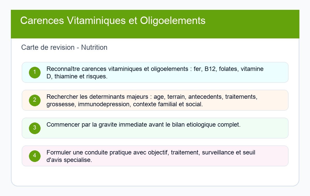 Carences Vitaminiques et Oligoéléments