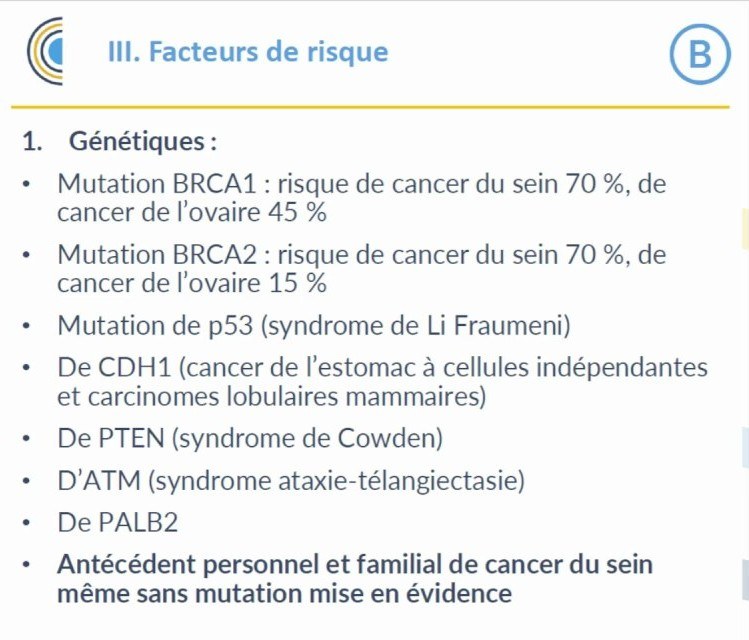 Tumeurs du Sein