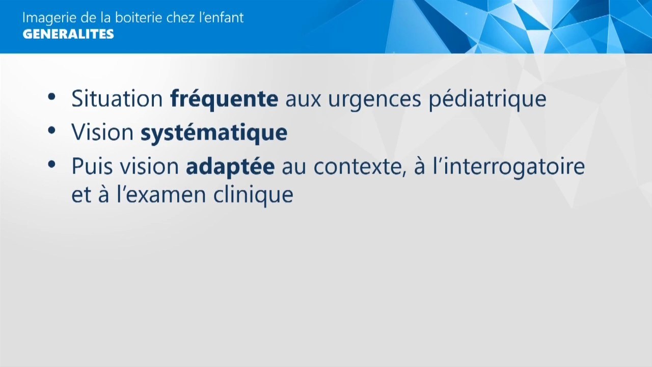 Stratégie générale devant une boiterie de l'enfant