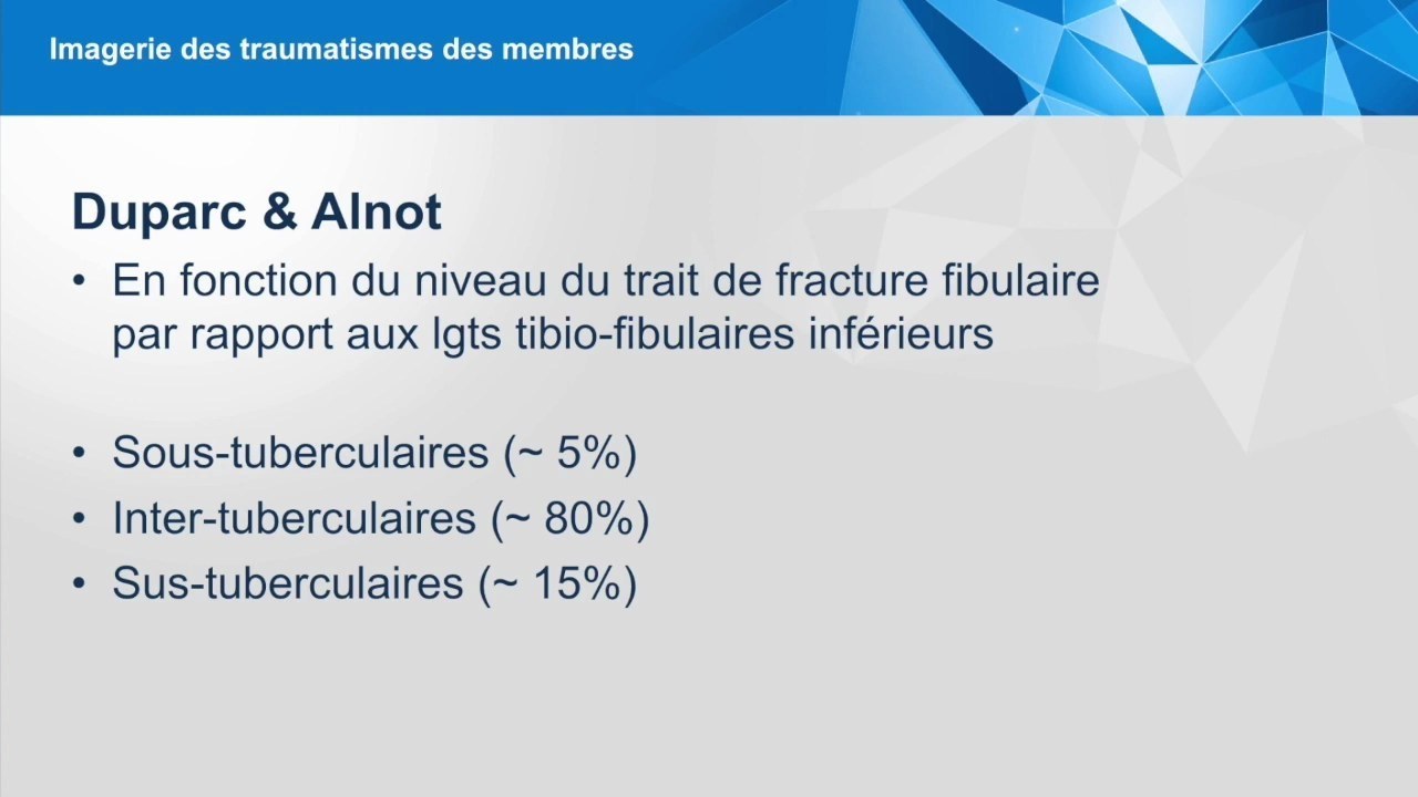 Radiographies de fractures diaphysaires, métaphysaires et épiphysaires