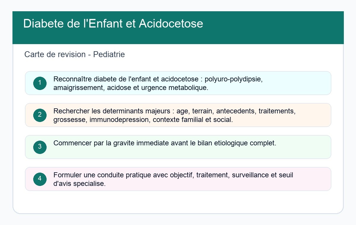 Diabète de l'Enfant et Acidocétose