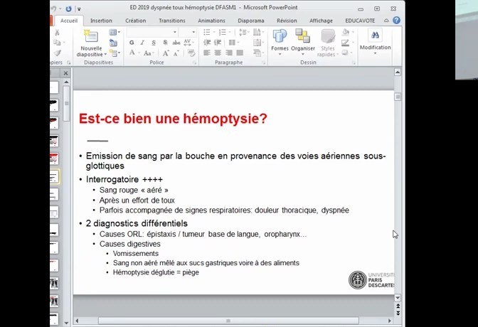Hémoptysie