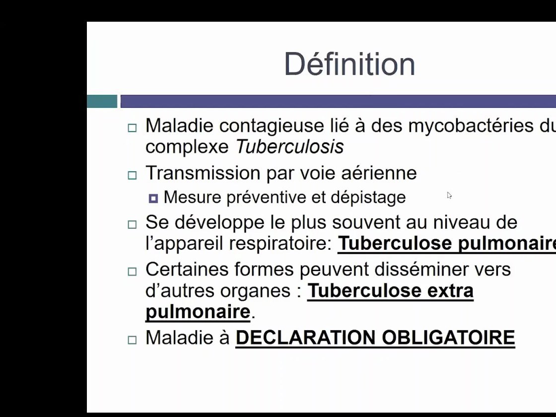 Tuberculose Pulmonaire et Extra-Pulmonaire