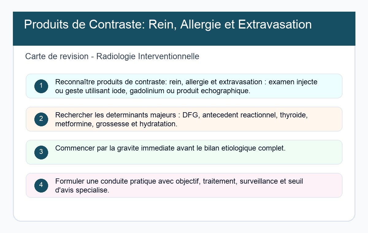 Produits de Contraste: Rein, Allergie et Extravasation