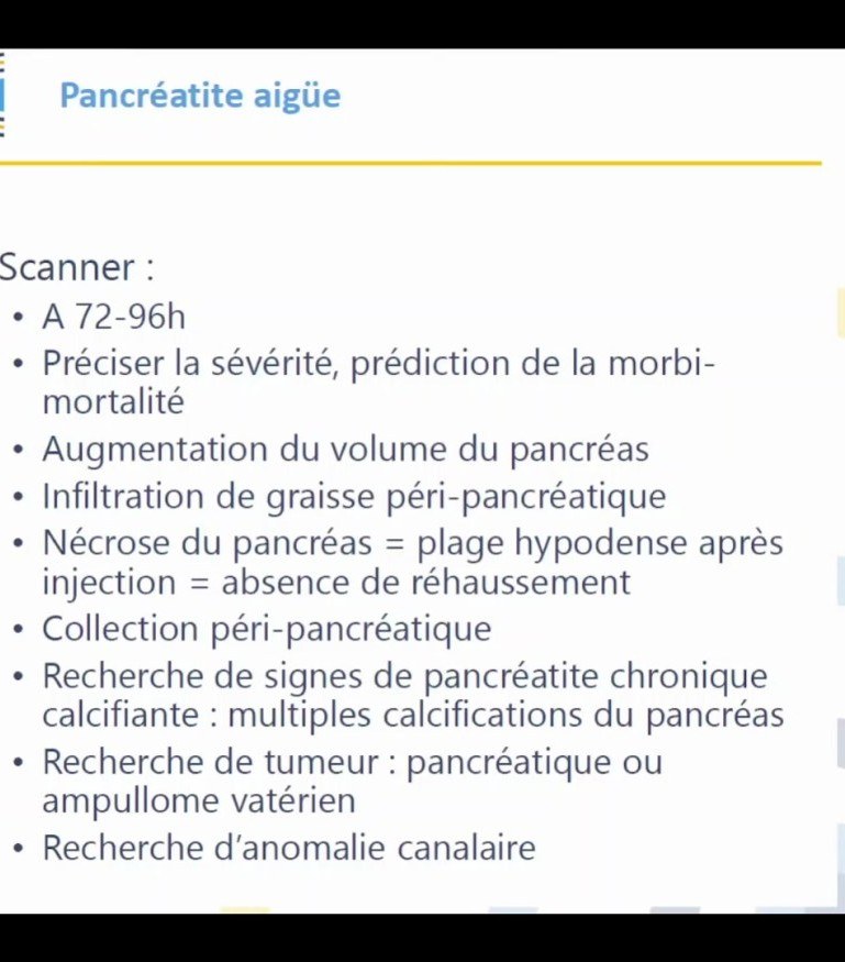 Score scanner de pancréatite aiguë
