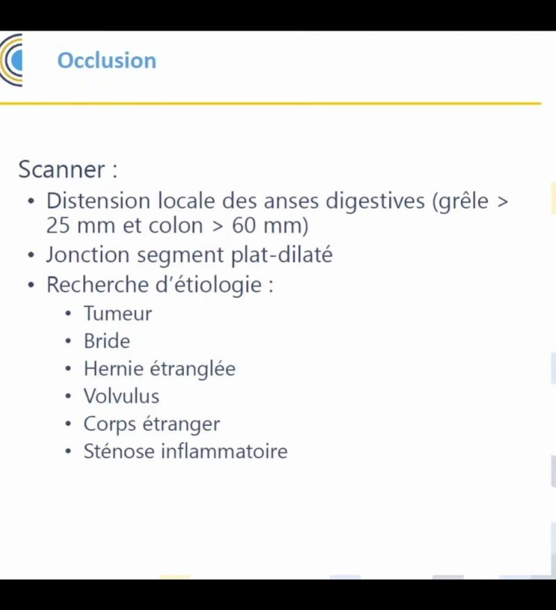Occlusion digestive et causes