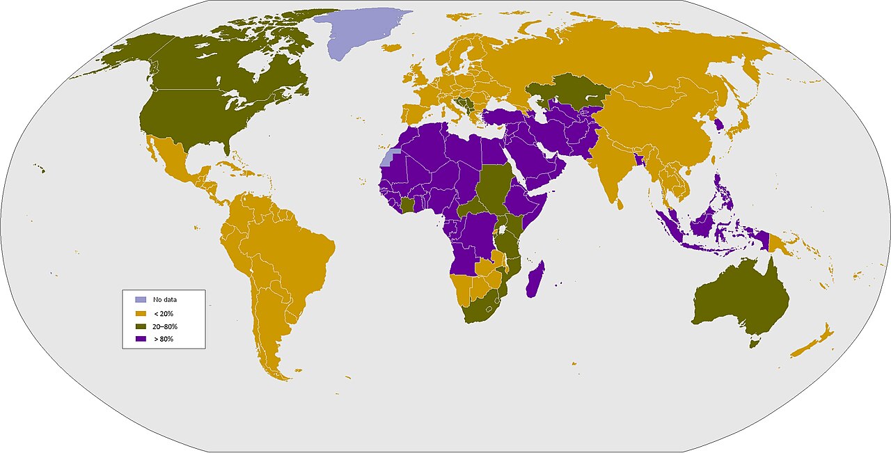 Cartographie mondiale de la circoncision — contexte des actes chirurgicaux fréquents