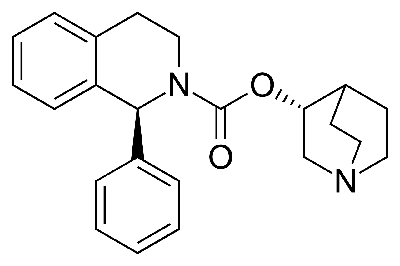 Formule de la solifénacine (anticholinergique)