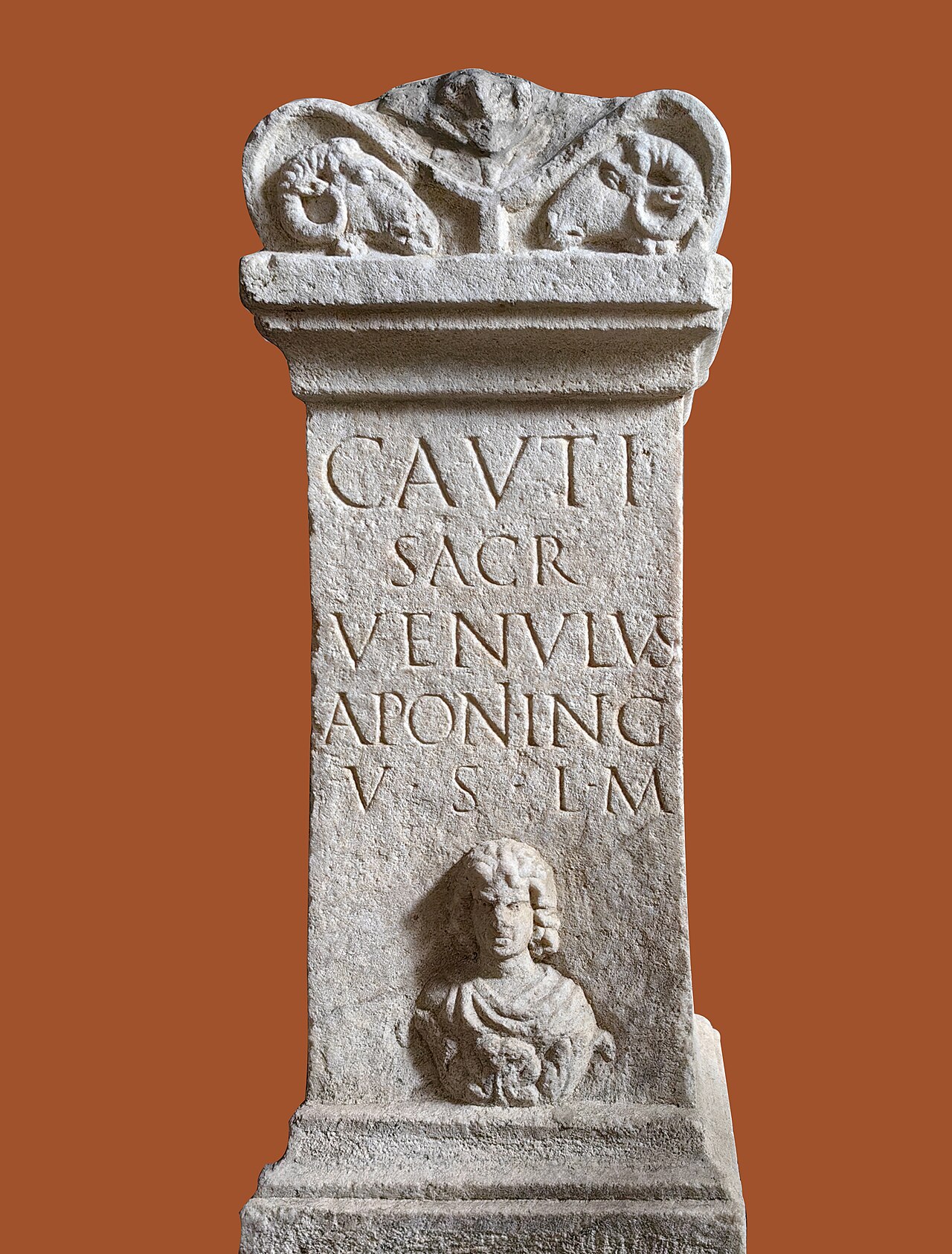Photo of the sacrificial altar dedicated to cautes one of th