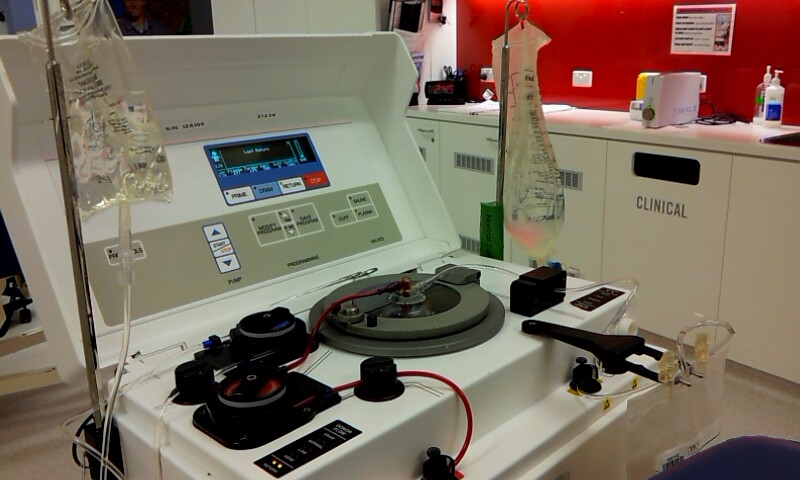 Blood is taken into the machine also known as hemodialysis e